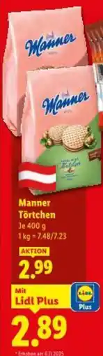 Lidl Manner Törtchen Angebot