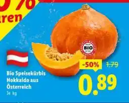 Lidl Bio Speisekürbis Hokkaido aus Österreich Je kg Angebot