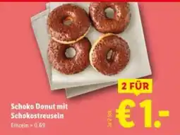 Lidl Schoko Donut mit Schokostreusein Angebot