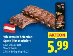Lidl Wiesentaler Selection Spare Ribs mariniert Angebot