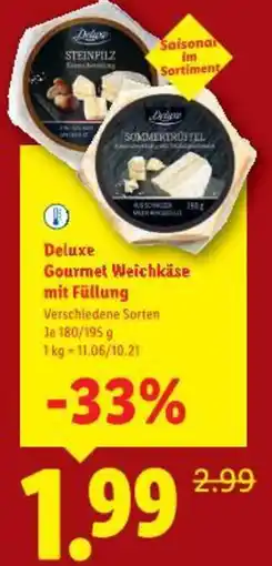 Lidl Deluxe Gourmet Weichkäse mit Füllung Angebot