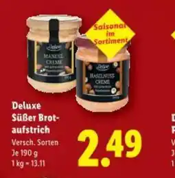 Lidl Deluxe Süßer Brot aufstrich Angebot