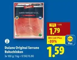 Lidl Dulano Original Serrano Rohschinken Angebot