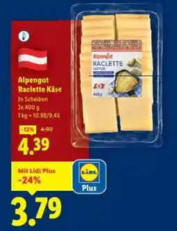 Lidl Alpengut Raclette Käse Angebot