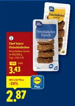 Lidl Chef Select Fleischlaibchen Angebot