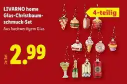 Lidl LIVARNO home Glas Christbaum schmuck Set Angebot