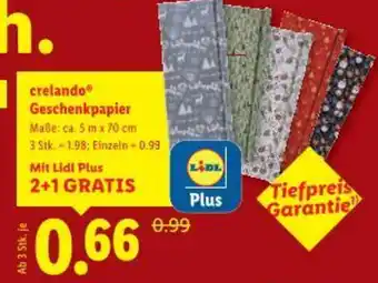 Lidl Crelando geschenkpapier Angebot
