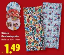 Lidl Disney Geschenkpapier Angebot