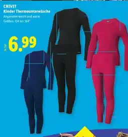 Lidl Crivit kinder thermounterwäsche Angebot