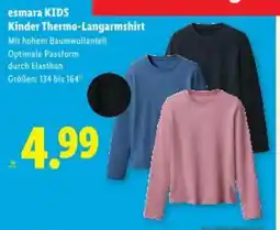 Lidl Esmara kids kinder thermo langarmshirt Angebot