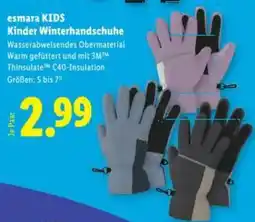 Lidl Esmara kids kinder winterhandschuhe Angebot
