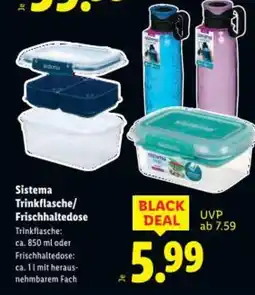 Lidl Sistema Trinkflasche/ Frischhaltedose Angebot