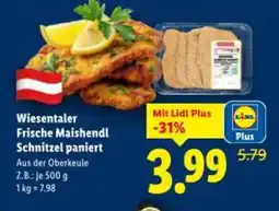 Lidl Wiesentaler Frische Maishendl Schnitzel paniert Angebot