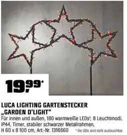 OBI Luca lighting gartenstecker garden d'light Angebot