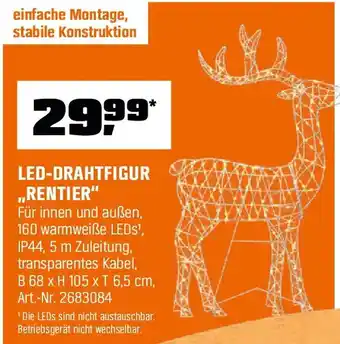 OBI Led-drahtfigur rentier Angebot