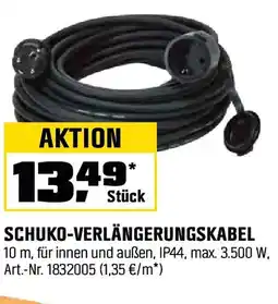 OBI Schuko-verlängerungskabel Angebot