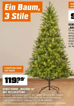 OBI Kunsttanne ,,nagano xl" mit beleuchtung Angebot