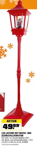 OBI Led-laterne mit musik- und schneefallfunktion Angebot