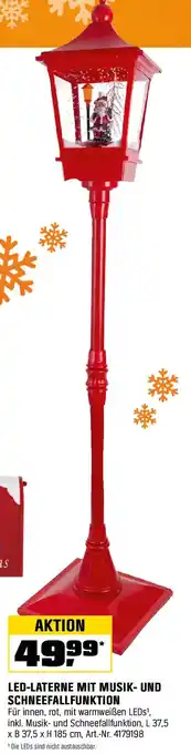 Led-laterne mit musik- und schneefallfunktion
