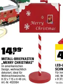 OBI Metall-briefkasten merry christmas Angebot