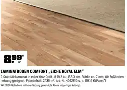 OBI Laminatboden comfort eiche royal elm Angebot
