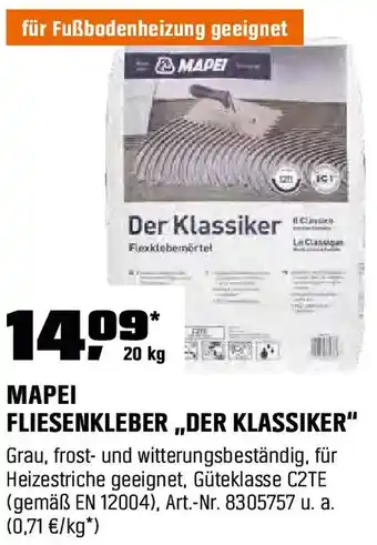 OBI Mapei fliesenkleber der klassiker Angebot