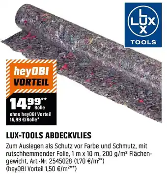 OBI Lux-tools abdeckvlies Angebot