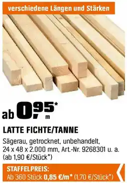 OBI Latte fichte/tanne Angebot