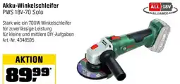 OBI Akku-winkelschleifer Angebot
