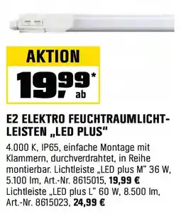 OBI E2 elektro feuchtraumlicht- leisten led plus Angebot