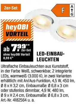 OBI Led-einbau- leuchten Angebot