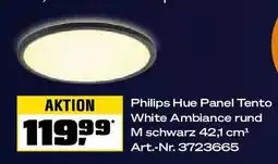 OBI Philips Hue Panel Tento White Ambiance rund M schwarz 42,1 cm Angebot