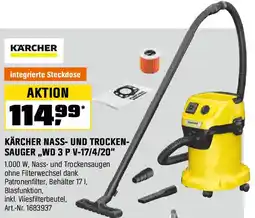 OBI Kärcher nass- und trocken- sauger wd 3 p v-17/4/20 Angebot