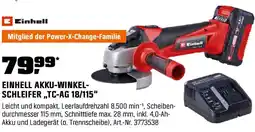 OBI Einhell akku-winkel- schleifer,,tc-ag 18/115 Angebot