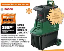 OBI BOSCH GARTEN- HÄCKSLER AXT 25 TC Angebot