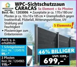 Norma Wpc-sichtschutzzaun caracas Angebot