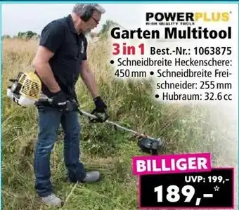 Powerplus garten multitool 3 in 1