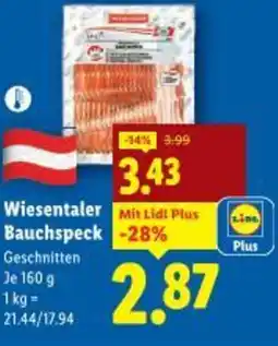 Lidl Wiesentaler Bauchspeck Angebot