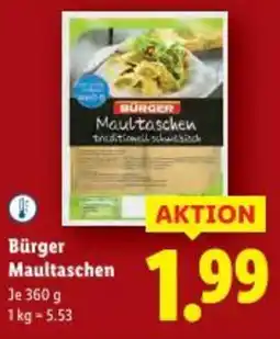 Lidl Bürger Maultaschen Angebot