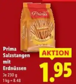 Lidl Prima Salzstangen mit Erdnüssen Angebot