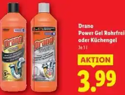 Lidl Drano Power Gel Rohrfrei oder Küchengel Angebot