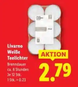 Lidl Livarno Weiße Teelichter Angebot