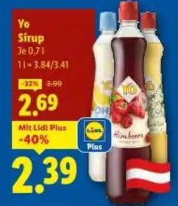 Lidl Yo Sirup Angebot