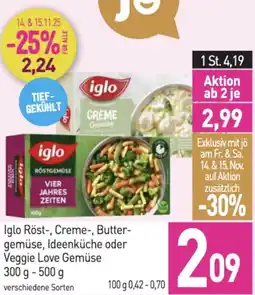 Sutterlüty Iglo röst-, creme-, butter- gemüse, ideenküche oder veggie love gemüse Angebot