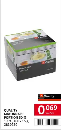 Transgourmet Quality mayonnaise portion 50 % Angebot