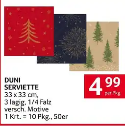 Transgourmet Duni serviette Angebot