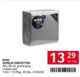 Transgourmet Duni dunilin servietten Angebot