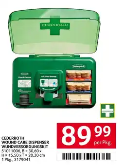Transgourmet Cederroth wound care dispenser wundversorgungskit Angebot