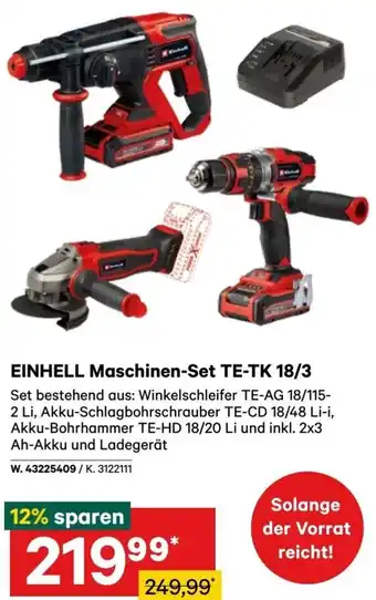 EINHELL Maschinen-Set TE-TK 18/3