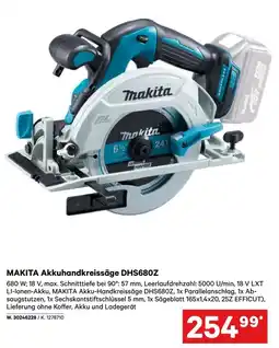 Lagerhaus MAKITA Akkuhandkreissäge DHS680Z Angebot